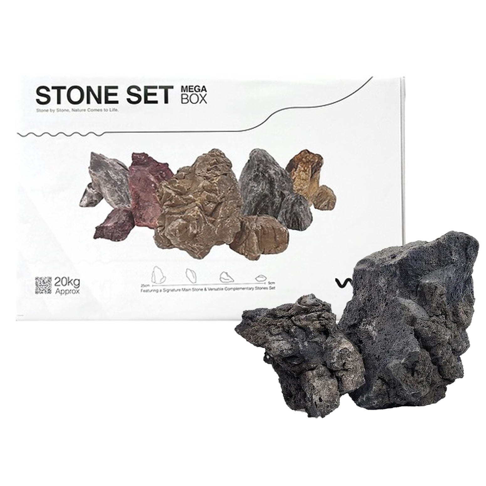 WIO - Darwin Black Lava Stone - Mega Box Set 22kg Wood and Rock WIO 